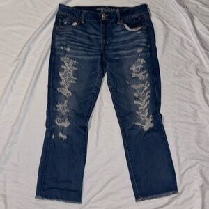 American eagle outfitters jeans artisan crop